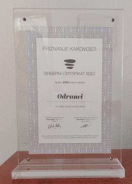 OBČINA ODRANCI - prejemnica SREBRNEGA ISSO certifikata kakovosti ISSO