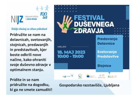 VABILO NA FESTIVAL DUŠEVNEGA ZDRAVJA